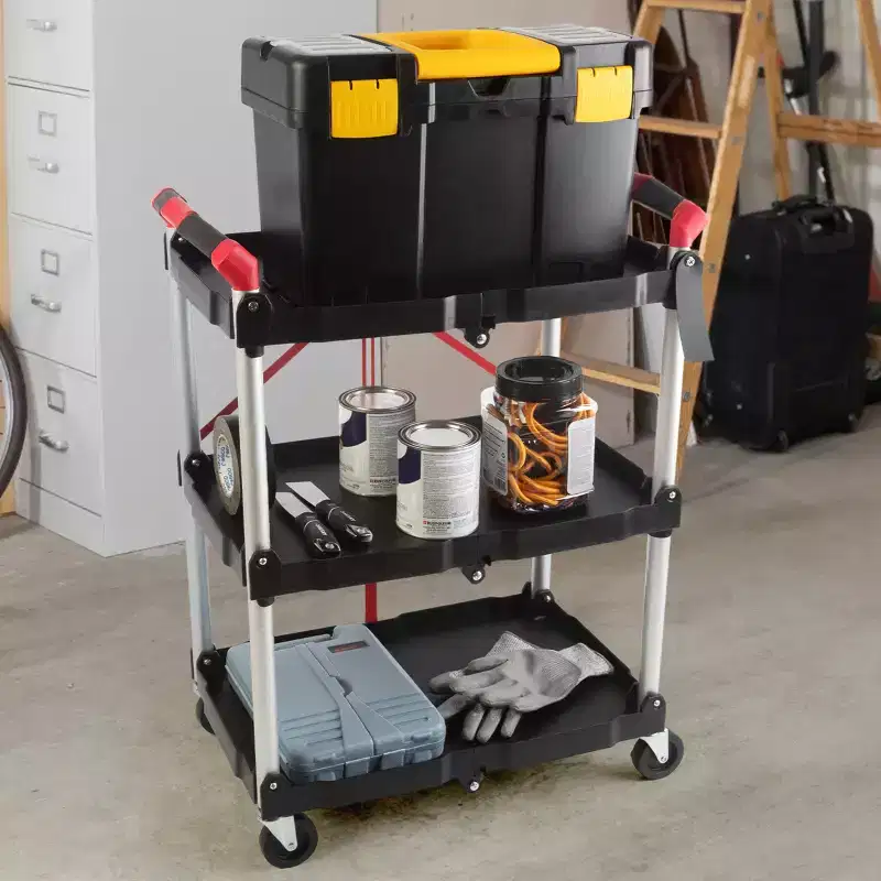 Folding Cart with 50 lb Capacity Per Shelf