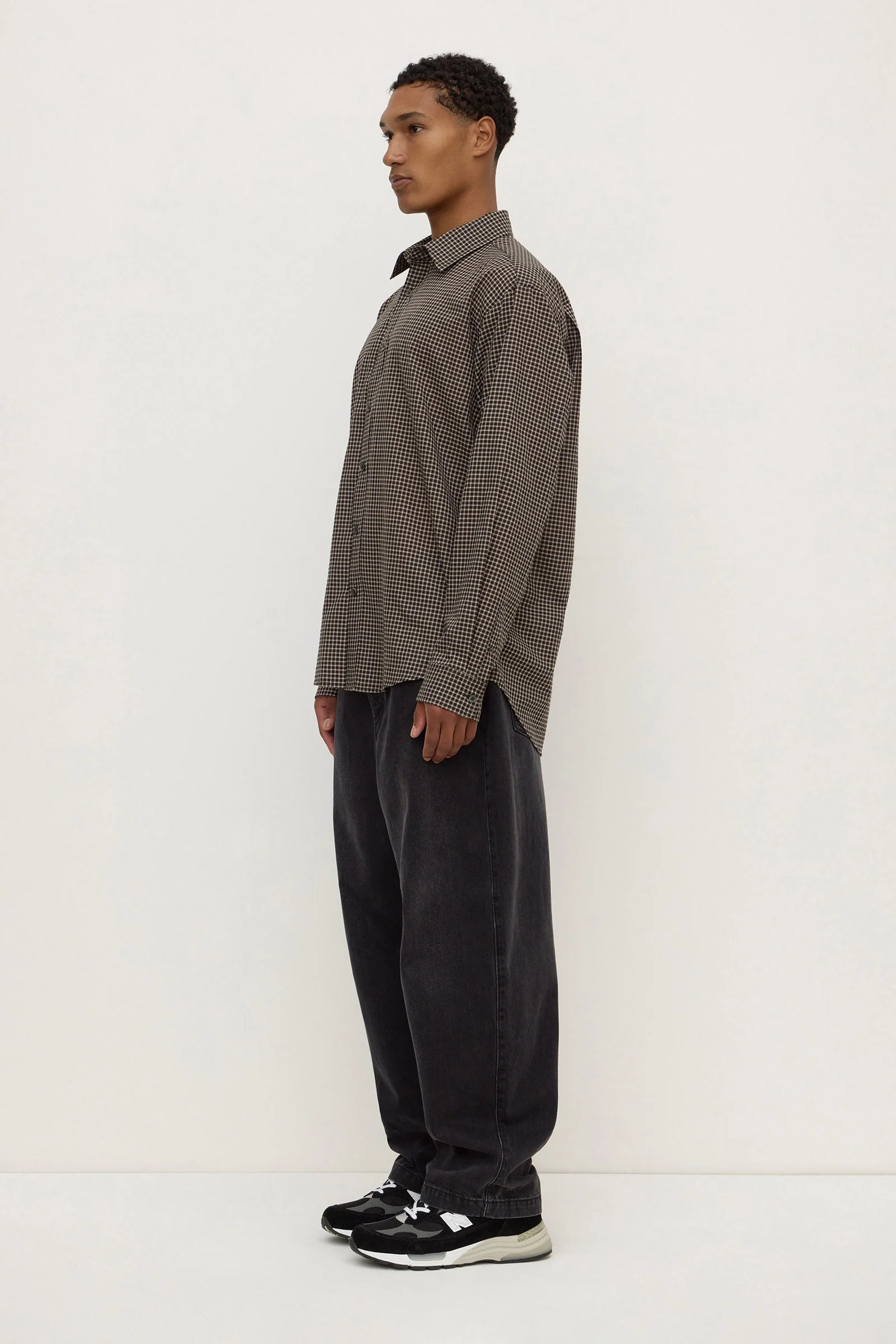 Brown Black Check Long Sleeve Shirt II
