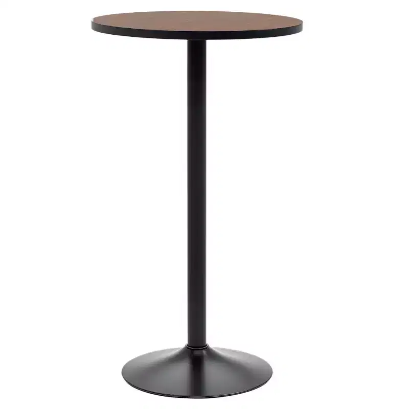 41 H Bar Height Round Bar Table, Rustic Industrial Pub Table
