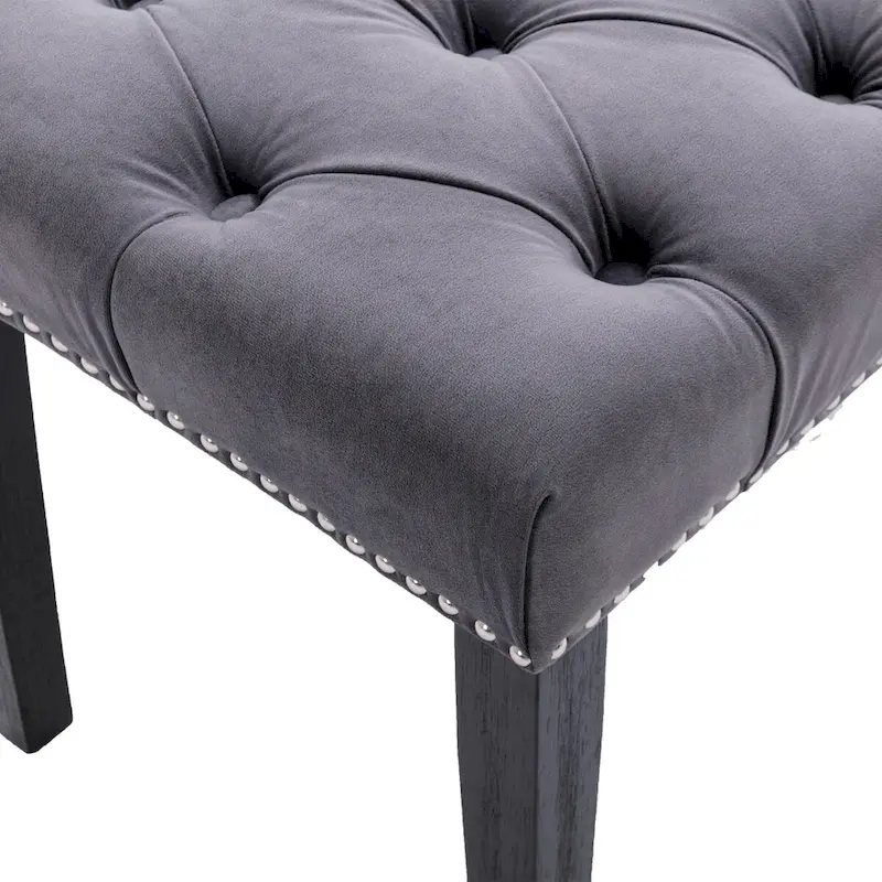 Upholstered Tufted Bench Ottoman Footrest Stool Accent Bench