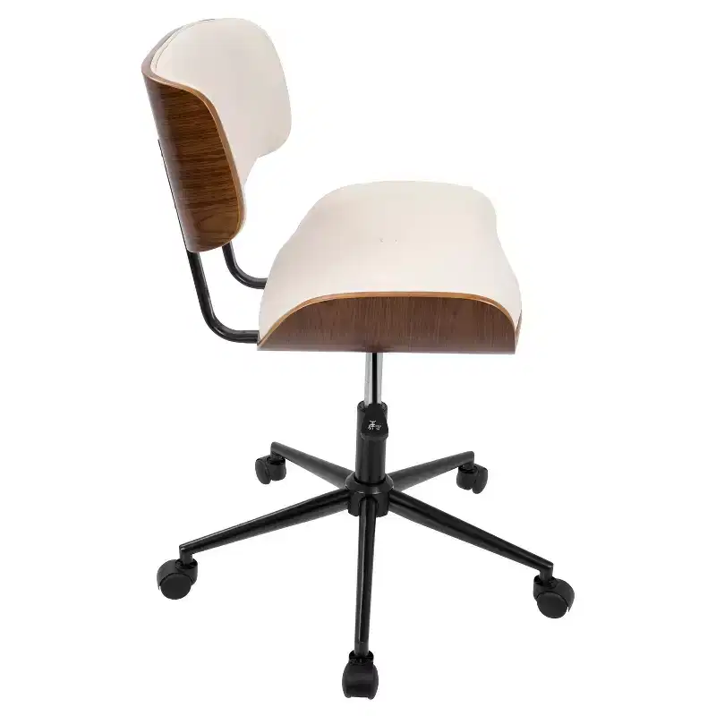 Mid-Century Modern Office Chair, Swivel, Adjustable Height 18-22.5