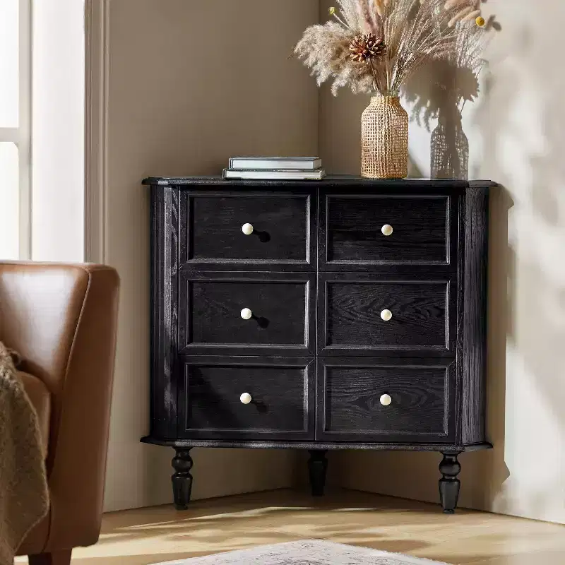 Roland 30 H 2-Door Corner Cabinet with Spindle Legs|ARTFUL LIVING DESIGNS