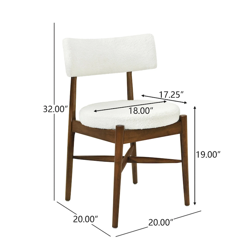 Lumen Dining Chairs Rubberwood (Set of 2 ) by Christopher Knight Home
