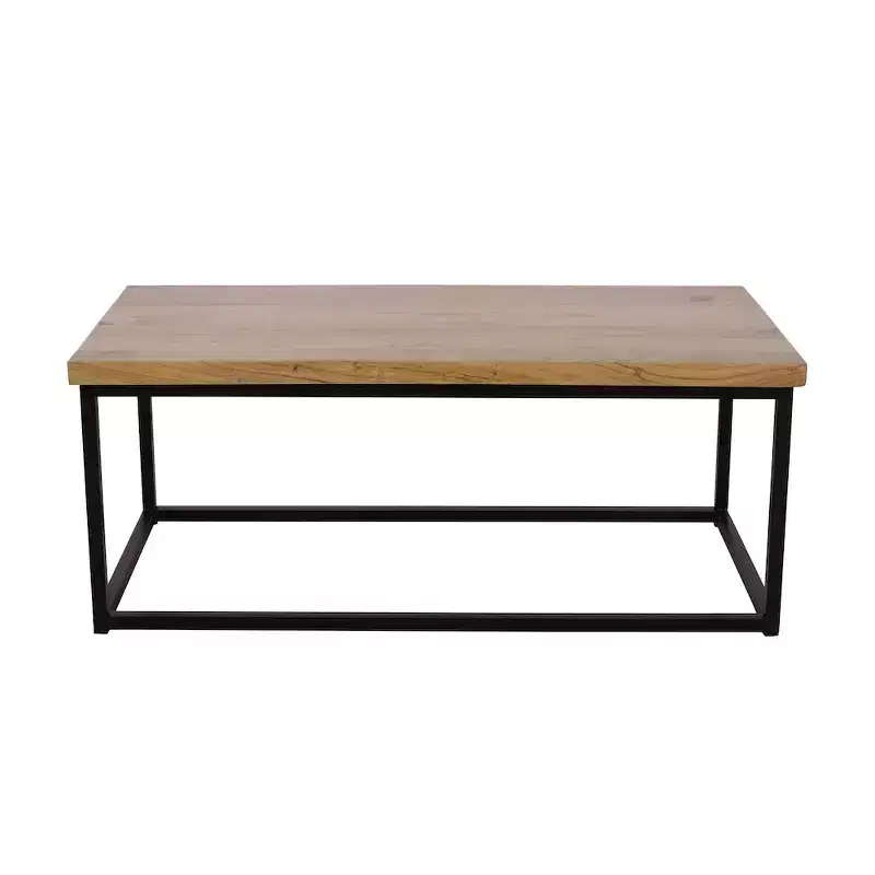 Solid Acacia Wood Modern Coffee Table, 47.5W x 23.5D x 19H in.