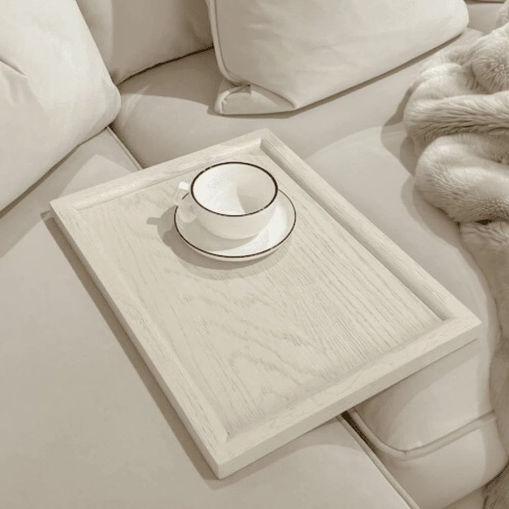 Cream Oak Veneer Sofa Table