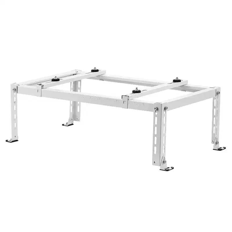 VEVOR Mini Split Ground Stand, Adjustable Anti-Vibration Mini Split Stand for 9000-24000 BTU Ductless Air Conditioner Heat Pump,White