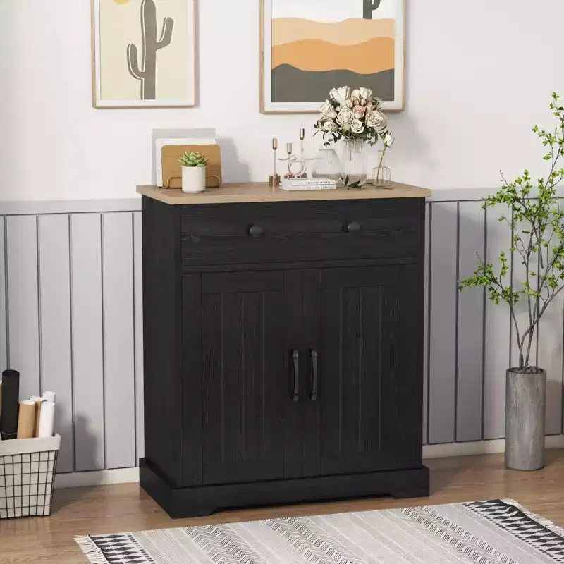 Buffet Cabinet with Drawers, Modern Coffee Bar Storage Cabinet for Kitchen and Dining Room