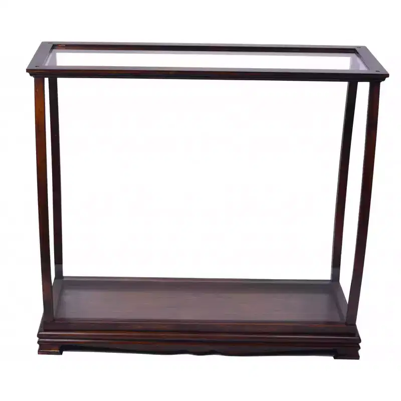 Dark Brown & Clear Glass Display Stand – 13