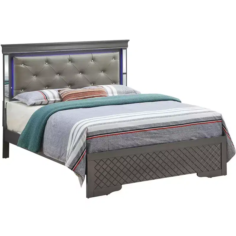 Passion Furniture Verona and Queen Panel Beds