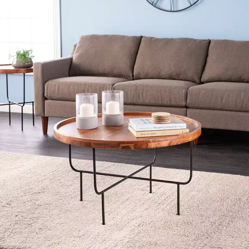 Marisdale Round Coffee Table - Natural - SEI