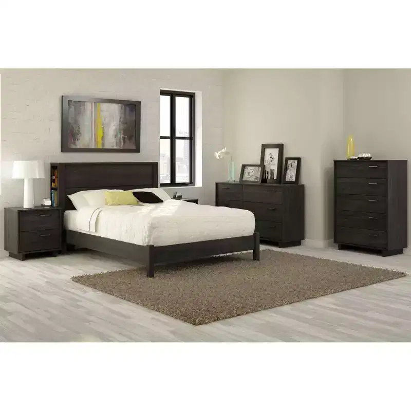 Bilbao Nightstand Gray Oak - South Shore