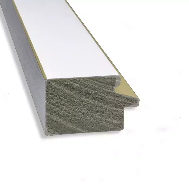 17 x 51 Non-Beveled Eva White Gold Narrow Full Length on The Door Mirror - Amanti Art