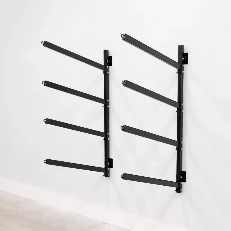 Outdoor Kayak Wall Rack – 4 Levels, Adjustable Arms, Weather-Resistant Steel
