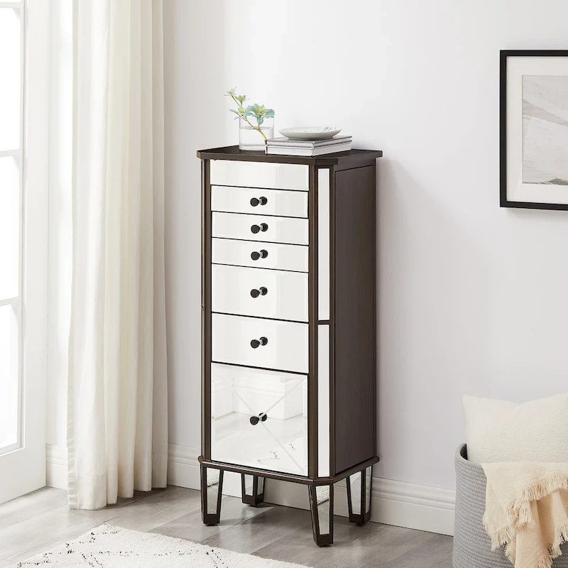 Miry Mirrored Jewelry Armoire