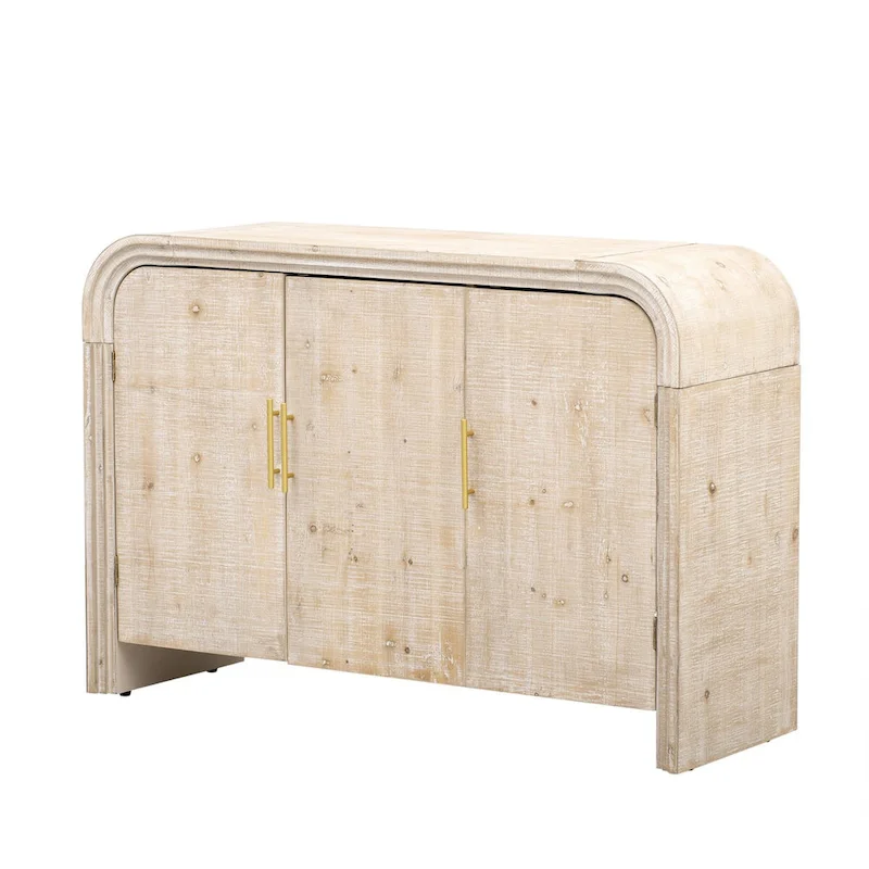 Unique Retro Silhouette Sectional Three-Piece Set Containing Sideboard, Console Table and Coffee Table, Suitable
