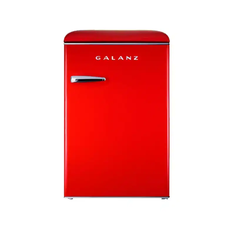 Galanz 4.4 Cu. Ft. Retro Style Compact Single Door Refrigerator in Red