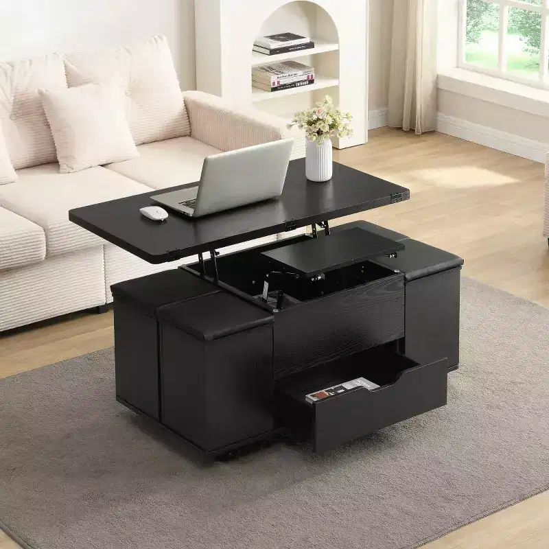 Modern Lift-Top Coffee Table with Storage, Mobile Center Table for Small Living Rooms or Apartments