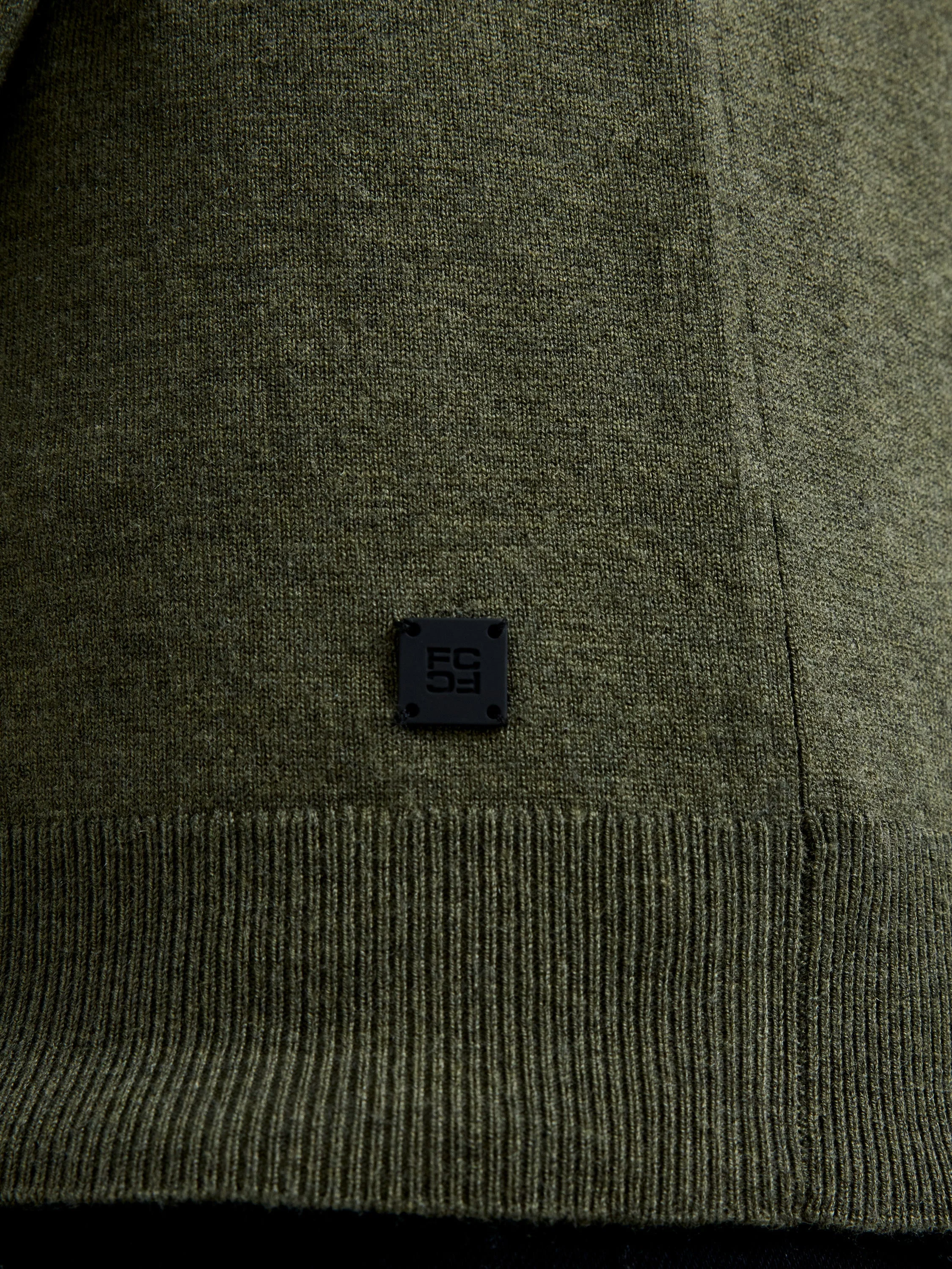 3 Button Long Sleeve Knit Polo Shirt