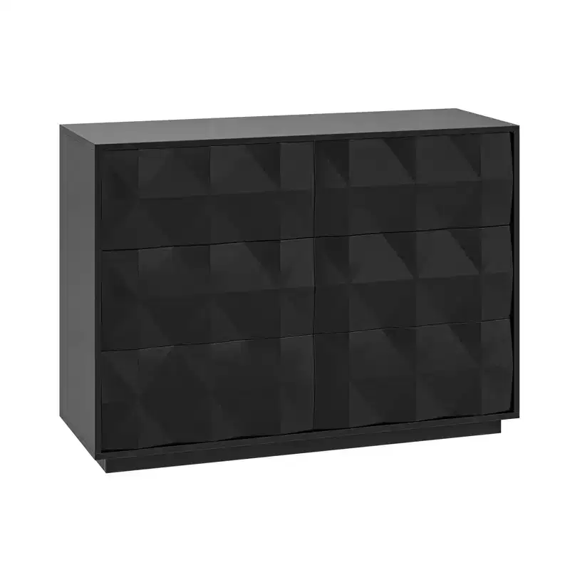 Randolf 6 - Drawer Dresser With Adjustable Feet| ART OF LIVING DESIGNS-BLACK