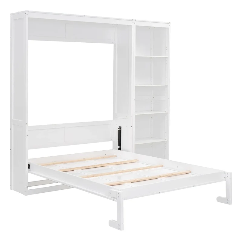 Merax Murphy Bed Wall Bed with Shelves