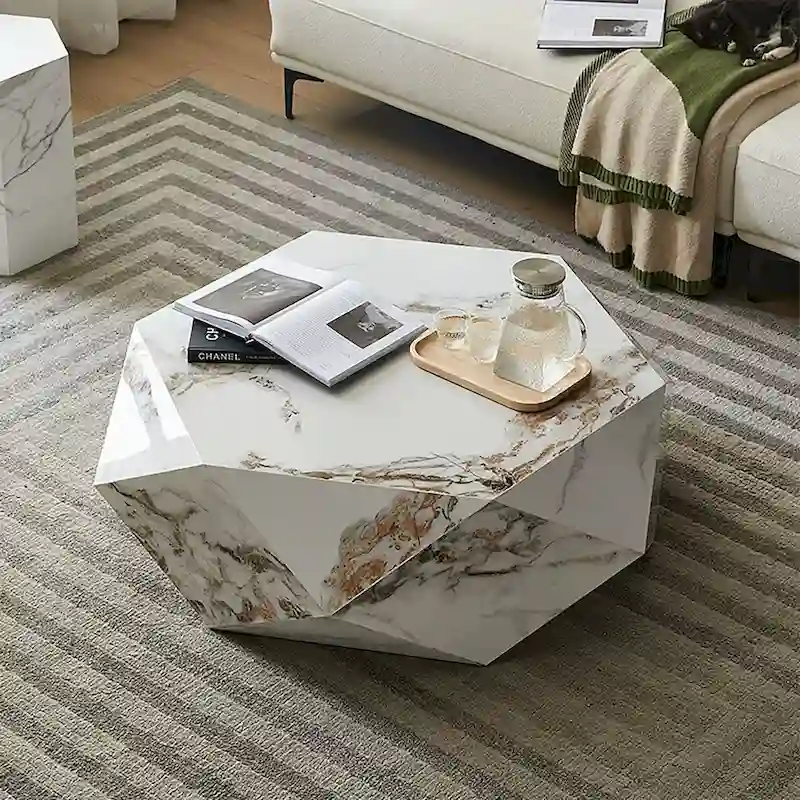 Faux Marble Coffee Table 43.3
