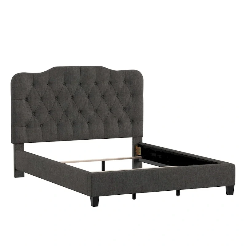 Ginny Adjustable Diamond-tufted Camel Back Bed by iNSPIRE Q Classic