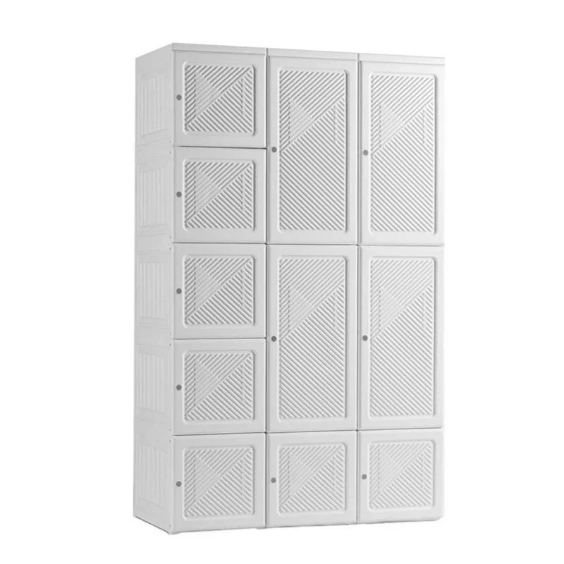 Portable Wardrobe Closet with Shelves and Hanging Space