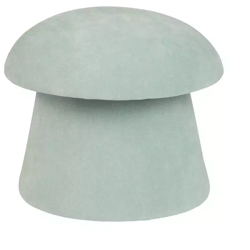 Crestview Collection Green Upholstered Mushroom Ottoman with Storage