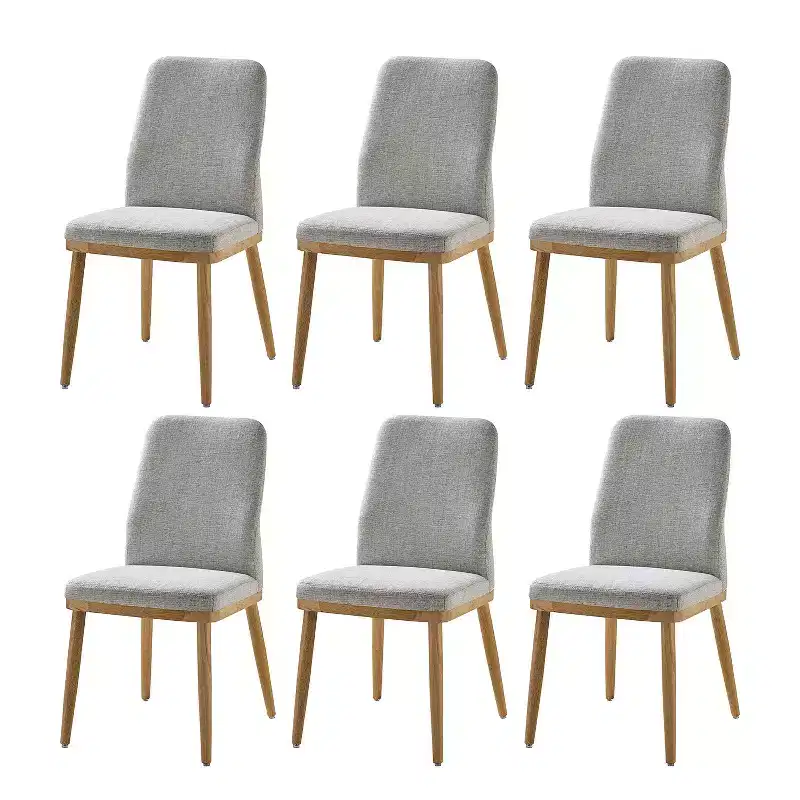 Emilia Mid-century Modern Upholstered Dining Chair Set of 6|ARTFUL LIVING DESIGNS-GREY