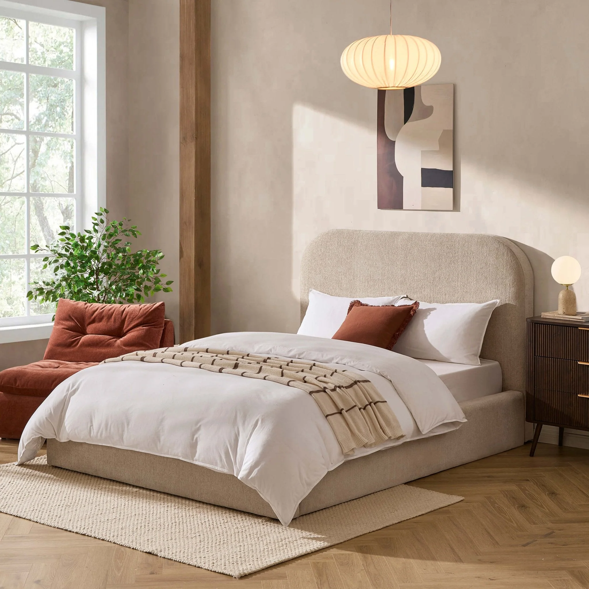 Storage Bed - Textured Oatmeal