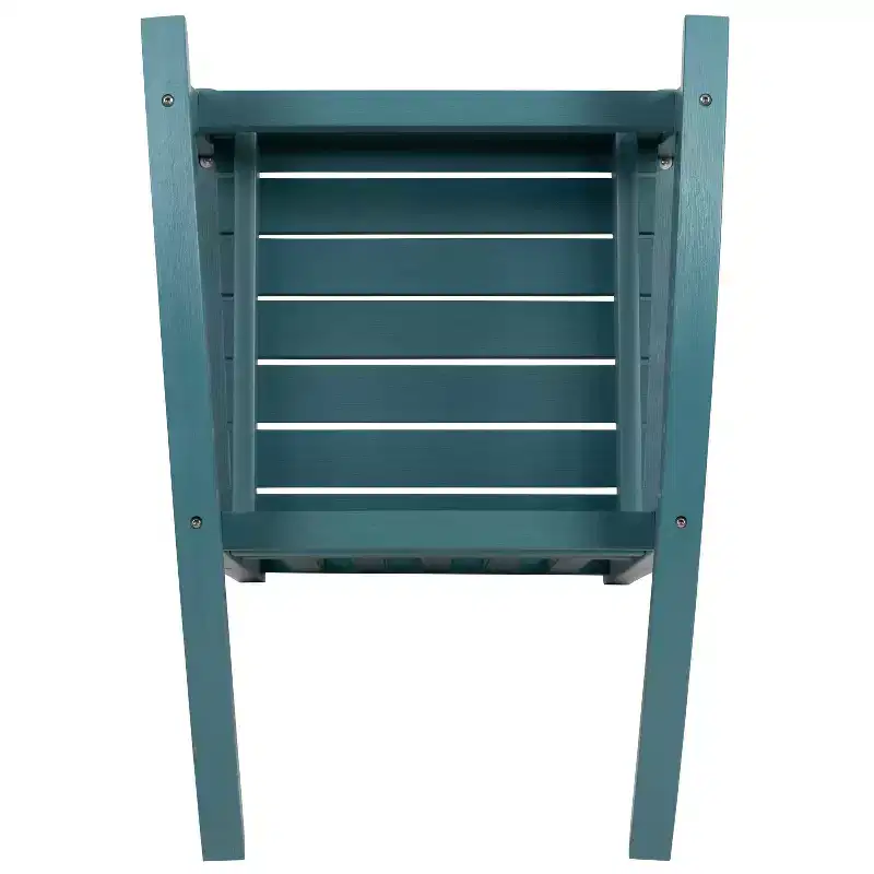 Emma and Oliver All-Weather Rocking Chair in Faux Wood - Patio and Backyard Furniture