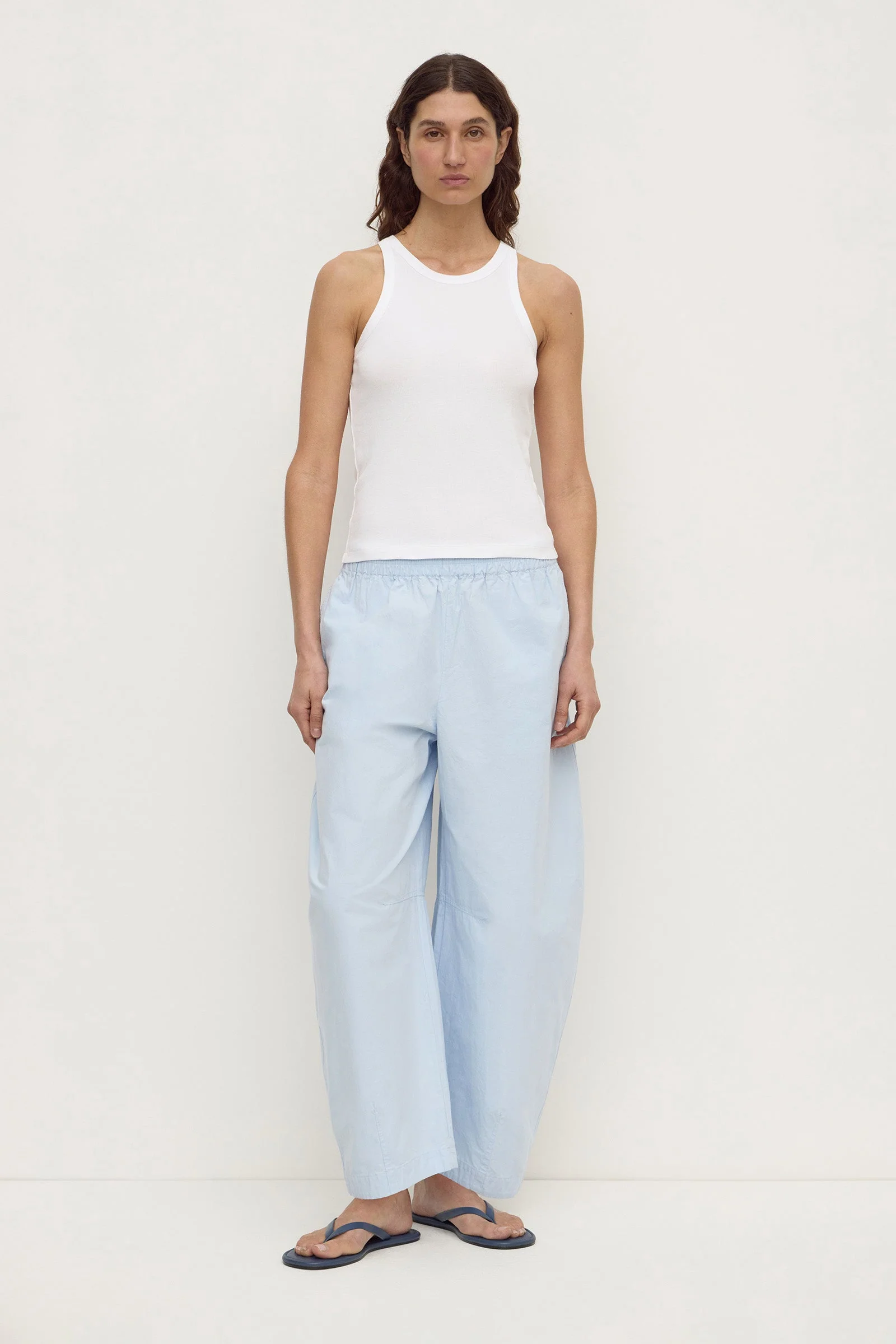 Cotton Voluminous Barrel Leg Pant