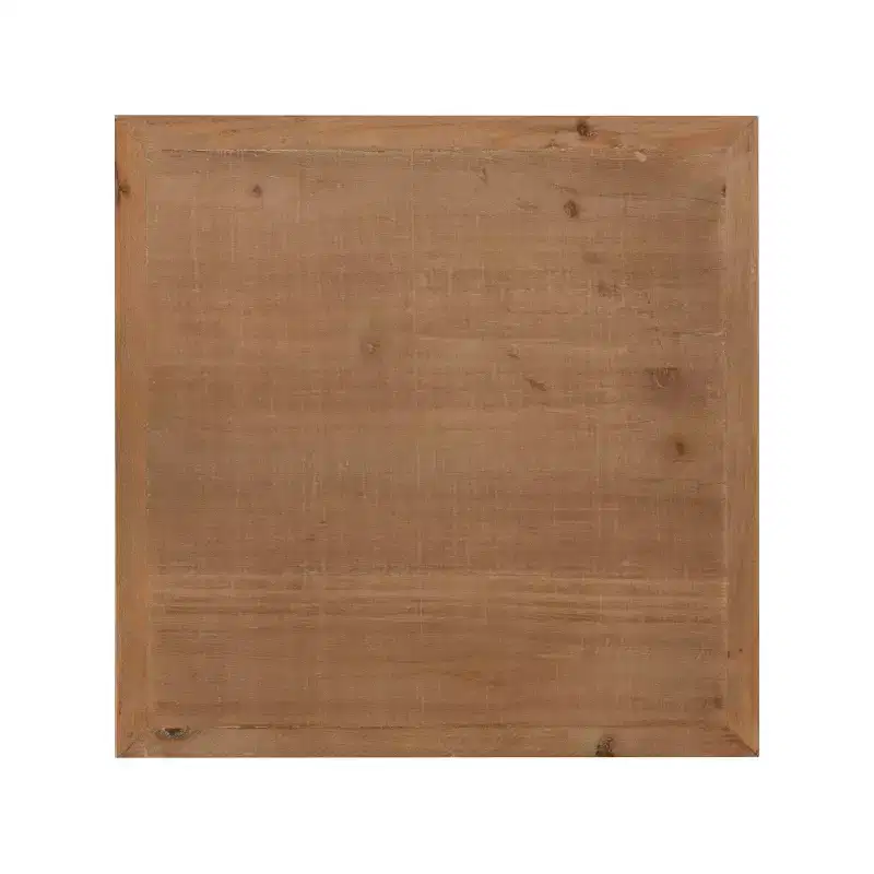 Square MDF Tea Table 12x12x26 Rustic Brown and White
