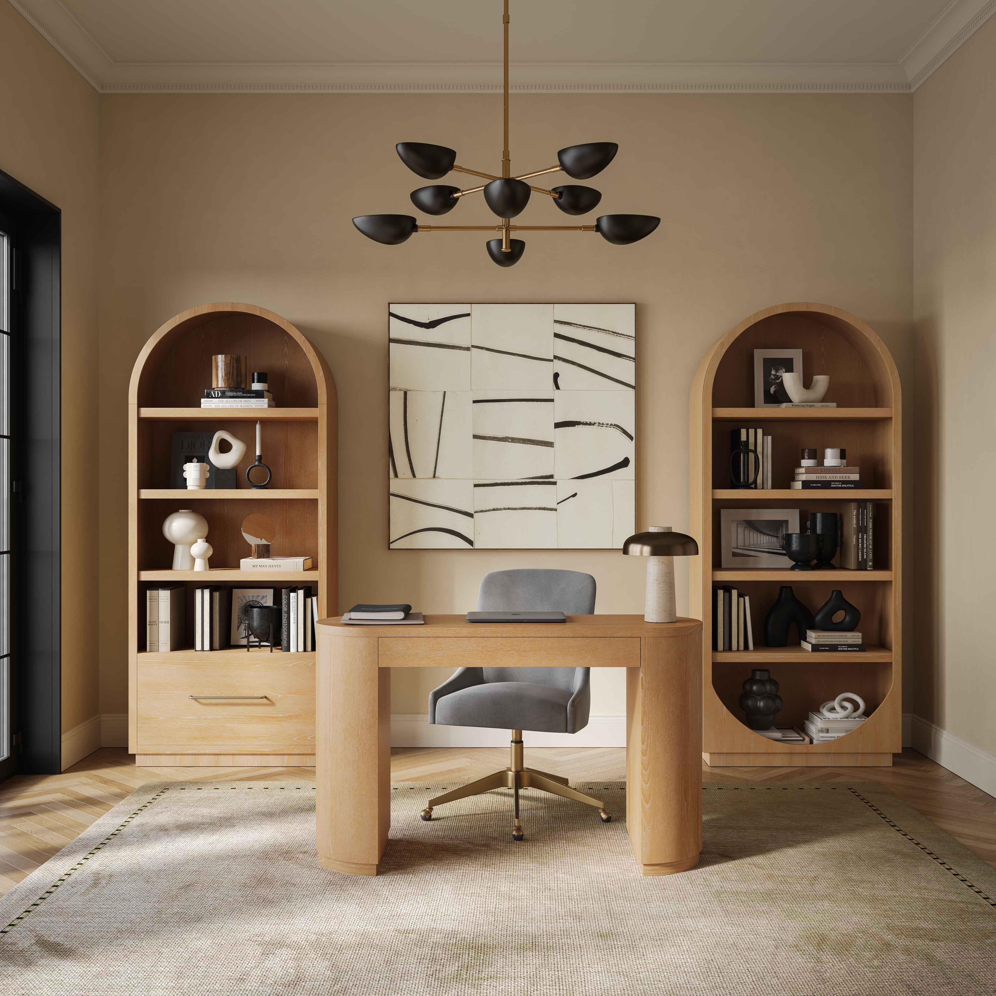 52 Wood 2-Drawer Writing Desk
