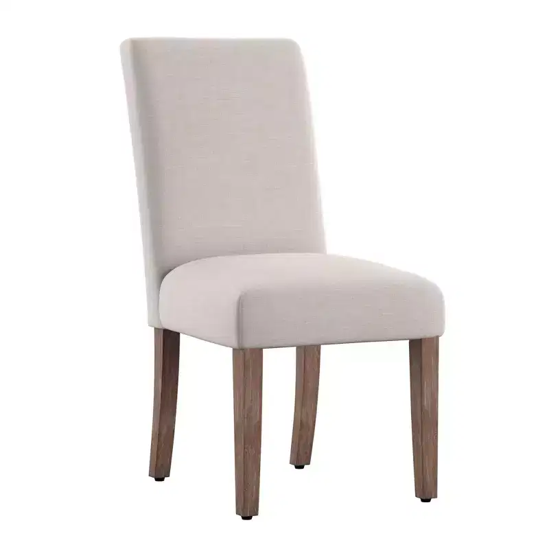 Walton Park Fabric Upholstered Parsons Dining Chairs (Set of 2) - Light Natural/Beige - iNSPIREQ