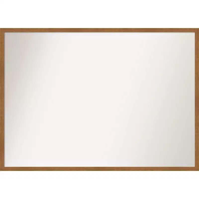 39 x 28 Non-Beveled Carlisle Blonde Narrow Wood Wall Mirror - Amanti Art