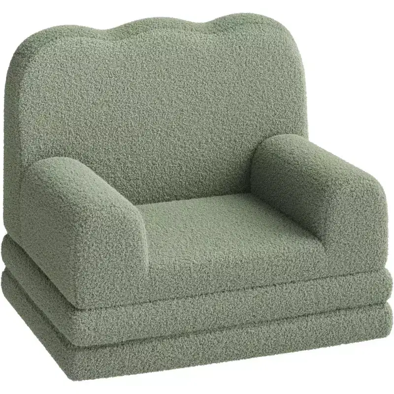 2-in-1 Kids Sofa Comfortable sofa Longue Chair Soft Foam sofa Gift for Children and Girls