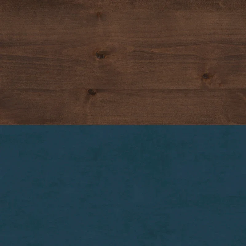 Bridgevine Home Nantucket 22 inch 1-drawer file, No Assembly Required, Blue Denim and Whiskey