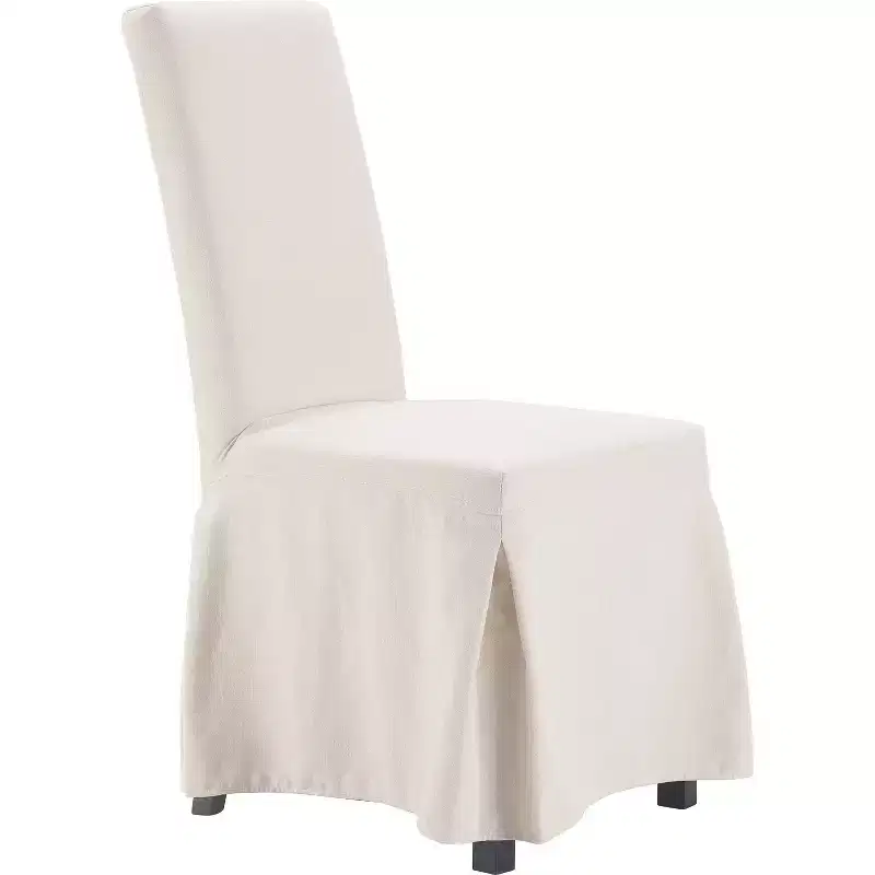Set of 2 Hayes Slipcover Dining Chair Ivory - Finch: Polyester Upholstery, Wood Frame, Removable Cover, Modern Style