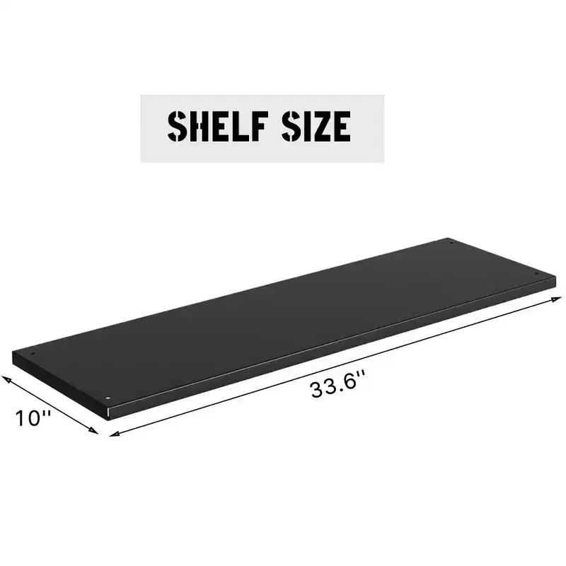 2 pc Metal Shelf for 75 Gallon Storage Box, 33.7 W * 10 D * 0.4 H Per Shelf,Easy Assembly,Black