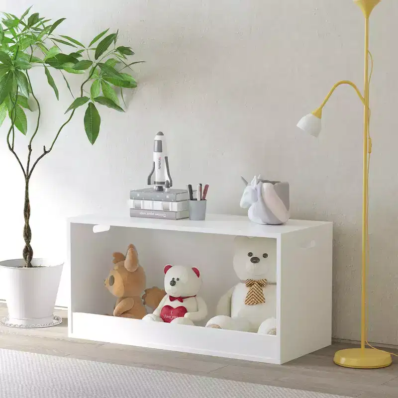 Open Toy Storage Box for Kids, Wooden Organizer Bin, Large Storage Space