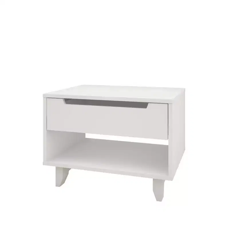 Open Shelf 1 Drawer Nightstand