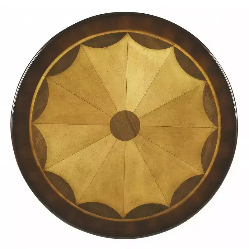 HomeRoots 30 Brown Wood Round Coffee Table