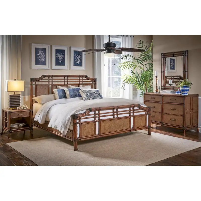 One Drawer Nightstand with Open Shelf, Solid Wood Legs, Bedside Table for Bedroom