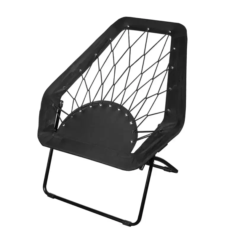 Zenithen Black Hexagon Bungee Chair For Dorm, Bed, Living Room, 32 (Pack of 1)