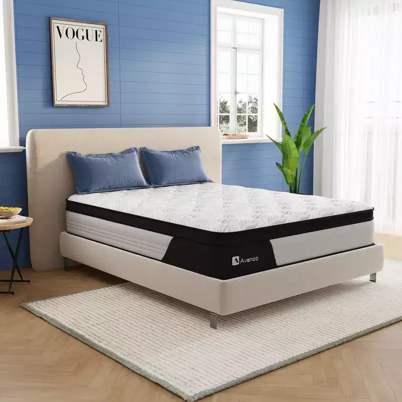 Avenco 10 12 inch Medium Cooling Memory Foam Hybrid Mattress, CertiPUR-US, OEKO-TEX Certified