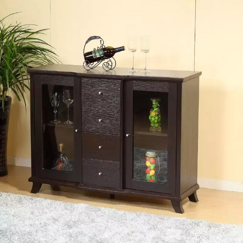 Brassex Elijah Storage Cabinet Dark Cherry