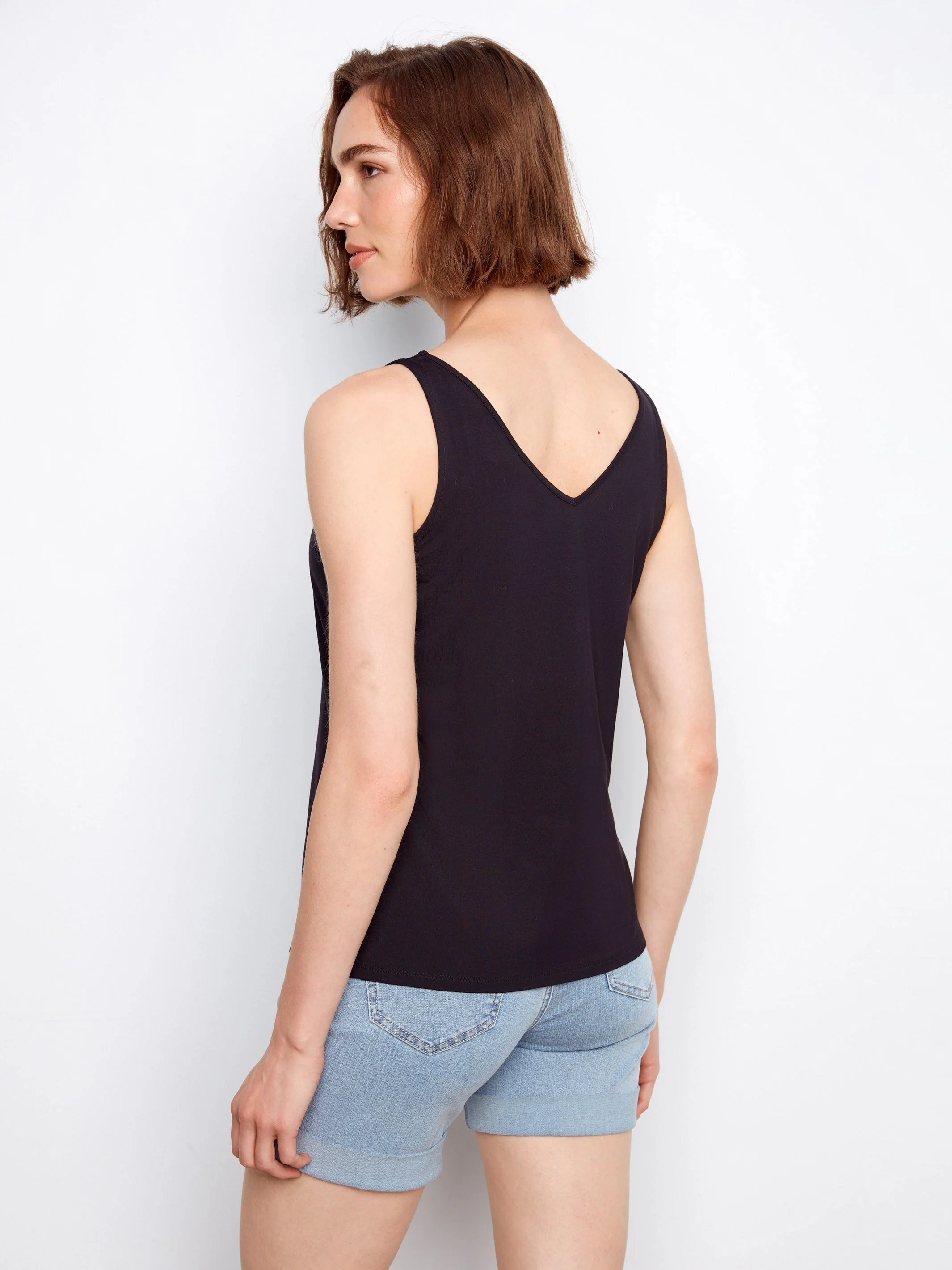 Reversible Soft Fabric Cami - Black