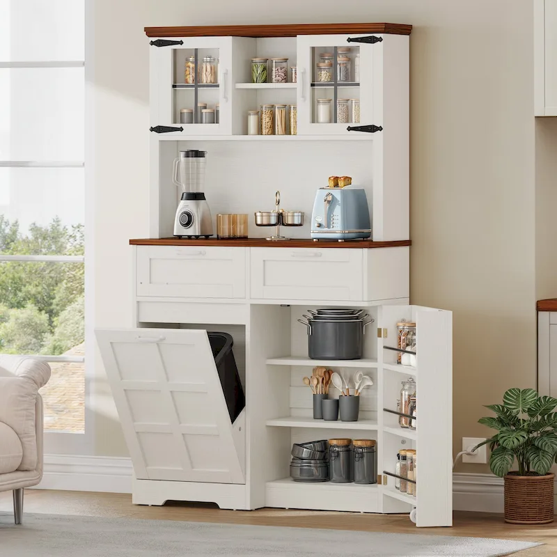 Farmhouse Kitchen Pantry Storage Cabinet