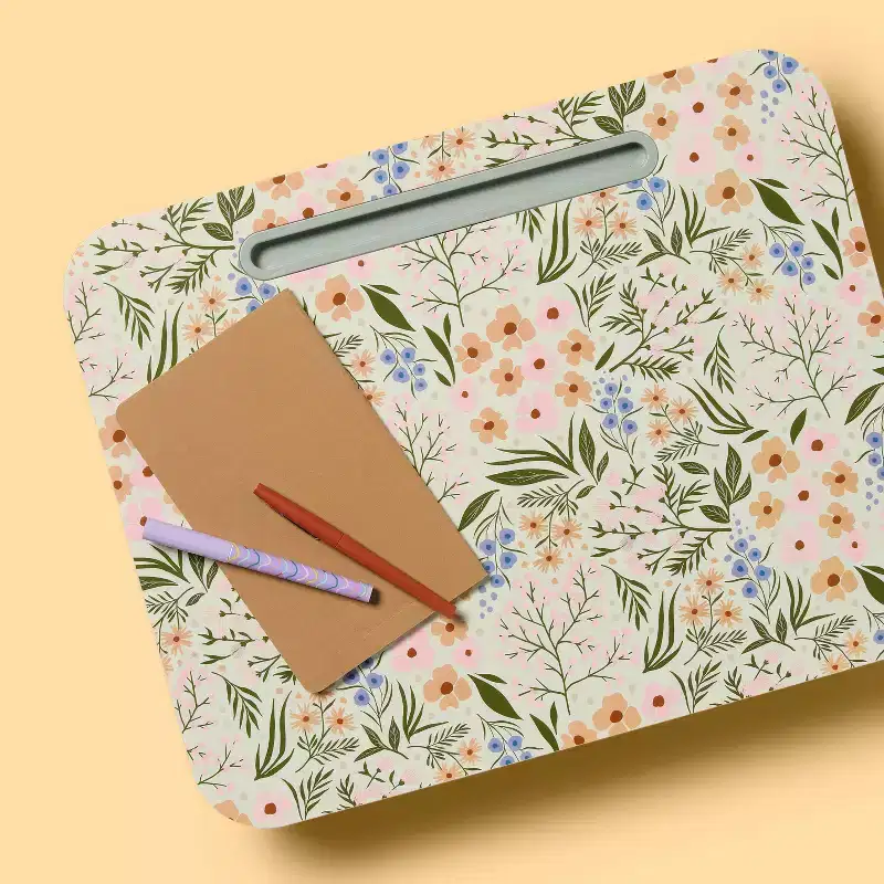 Floral Lap Desk with Handle